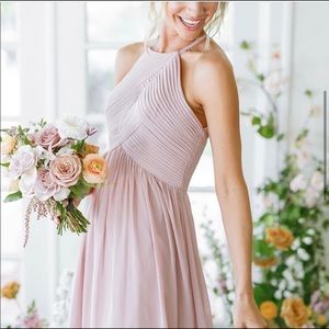 Revelry Mackenzie Chiffon Dress - blushing bride